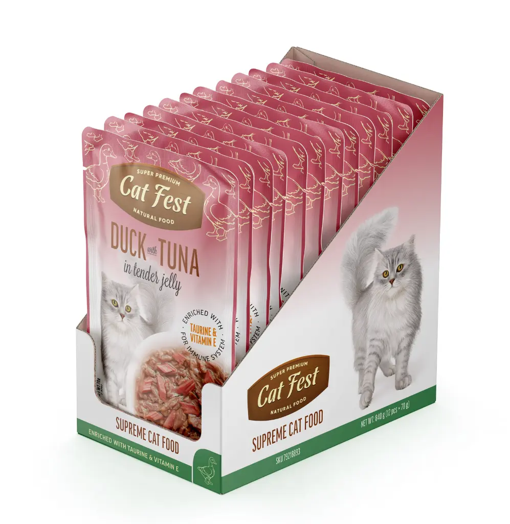 Cat Fest Duck With Tuna In Tender Jelly For Cats 70g (2).webp