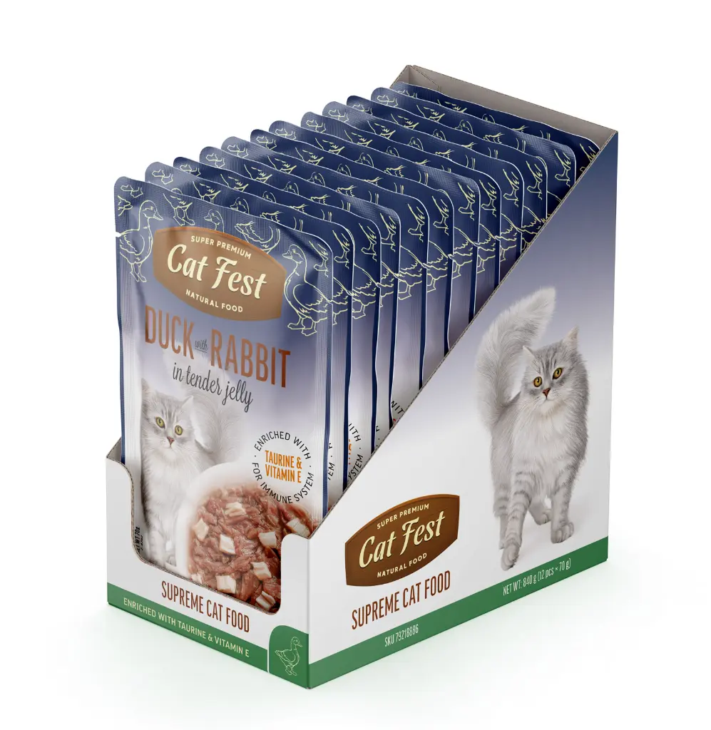 Cat Fest Duck With Rabbit In Tender Jelly For Cats 70g (2).webp