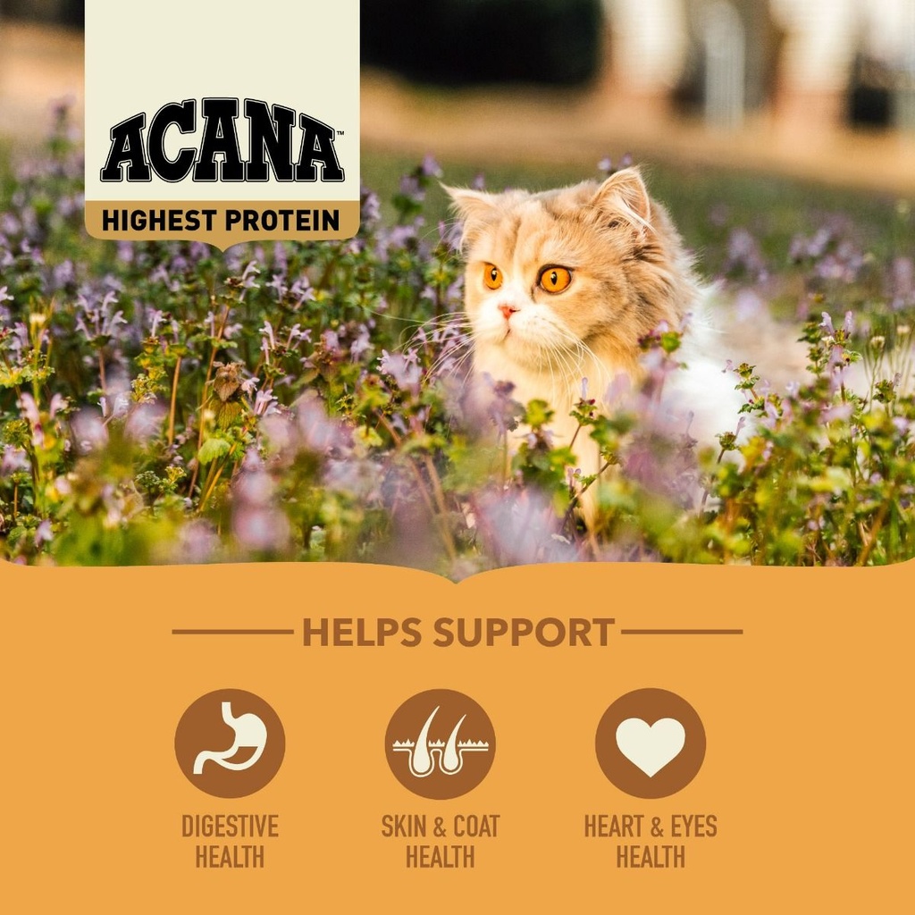Acana Wild Prairie Free-Run Poultry Wild-Caught Fish All Life Stages Dry Cat Food  4.5kg