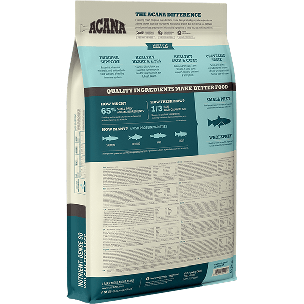Acana Bountiful Catch Wild Caught Salmon Herring & Hake Adult Dry Cat Food 4.5kg