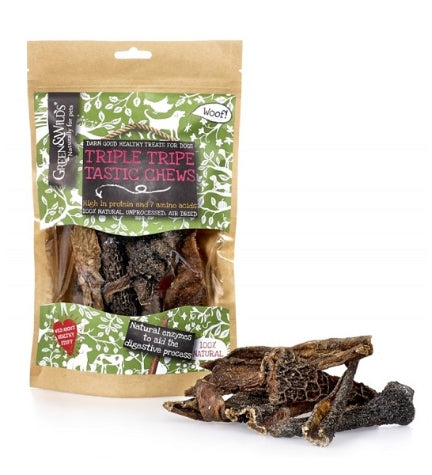 Green&Wilds Triple Tripe Tastic Dog Chews - 100G