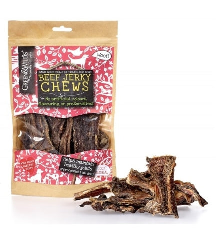 Green&Wilds Beef Jerky Dog Chews - 100G