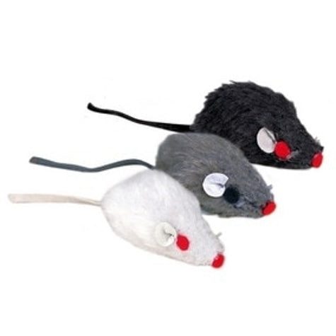 Trixie Plush Mouse with Bell Cat Toy - BLACK/5CM