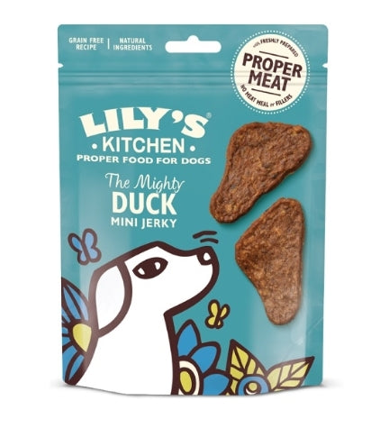 Lily's Kitchen The Mighty Duck Mini Jerky Grain Free Dog Treats - 70G