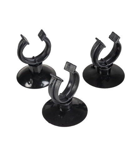 Aqua D'Ella 3pcs Sucker with Clip - BLACK/1.2-1.6CM