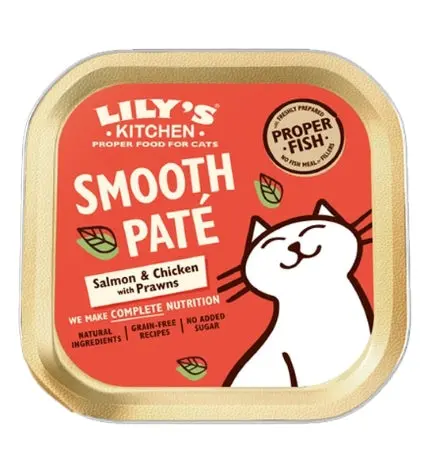 Lily's Kitchen Salmon & Chicken Pate Wet Cat Food Box 19x85G