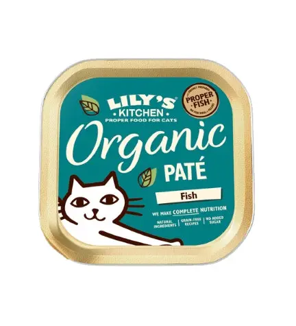 Lily's Kitchen Organic Fish Pate Wet Cat Food Box 19x85G