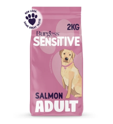 Burgess Sensitive Adult Salmon Dry Dog Food - 2KG