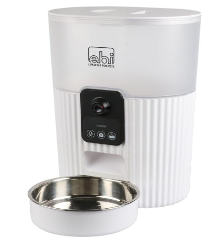 ebi Kualo Smart Feeder with Camera for Dogs&Cats - WHITE/21X15X28CM