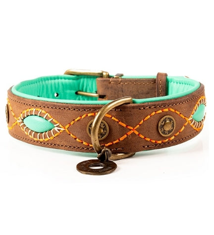 DWAM Joplin Dog Collar - BROWN/L(38-47X4CM)