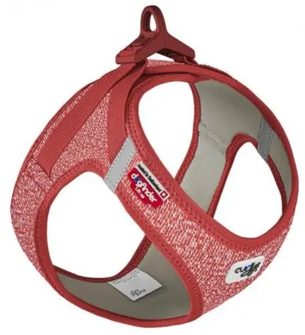 Curli Vest Harness Merino with Curli Clasp for Dogs - RED/XXXS