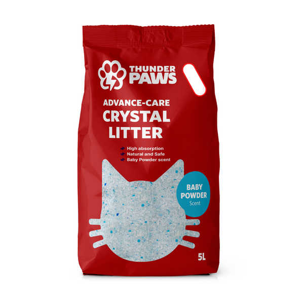Thunder Paws Advance Care Baby Powder Crystal Cat Litter 5L