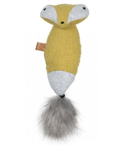 D&D Rocco Catnip Cuddle Cat Toy - CHENNILLE YELLOW/40X11CM