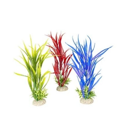 Aqua D’Ella Medium Plant Amazon Sword Aquarium Décor - Green/30cm