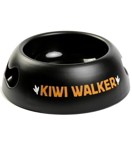 KIWI WALKER Black Dog Bowl with Design - PINK