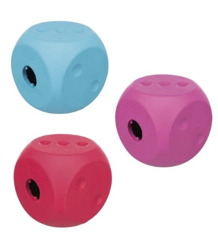 Trixie Natural Rubber Snack Cube for Dogs - RED/10X10X10CM