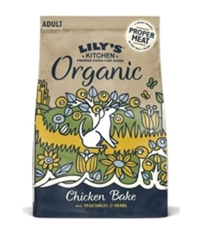 Lily's Kitchen Organic Chicken Bake with Vegetable & Herb Adult Dry Dog Food - 1KG