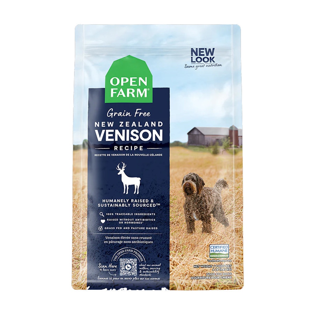 Open Farm Grain Free New Zealand Venison Dry Dog Food - 4.98KG