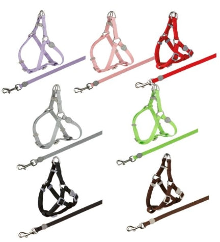 Trixie Adjustable One Touch Harness w/ Leash for Cats - PURPLE/26-37CM