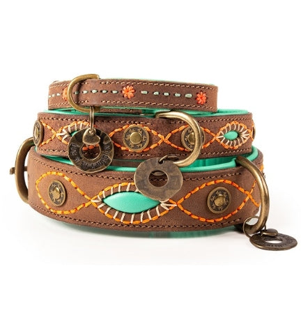 DWAM Joplin Dog Collar - BROWN/XS(23-29X2CM)