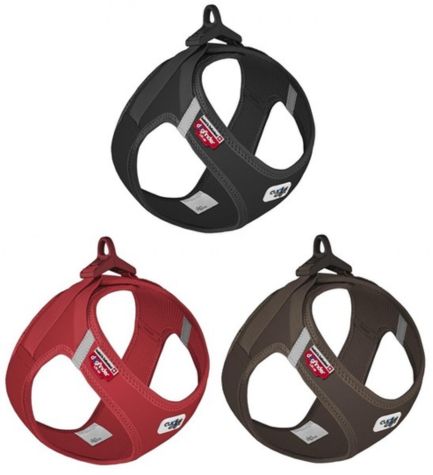 Curli Vest Harness with Curli Clasp Softshell for Dogs - RED/LARGE