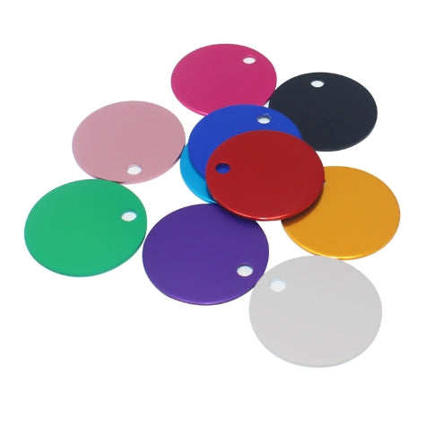 GoScribe Pet Tag Anodized Round Tags - PINK/LARGE