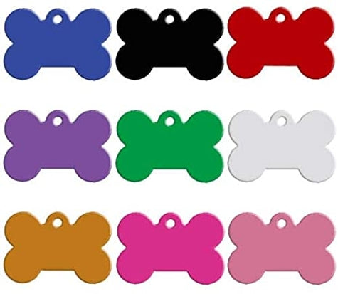 GoScribe Pet Tag Anodized Bone Tags - RED/SMALL