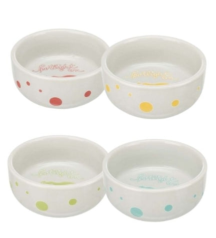 Trixie Bowl Spotlight Comic Guinea Pigs Ceramic Bowl for Small Pets - ORANGE/11CM