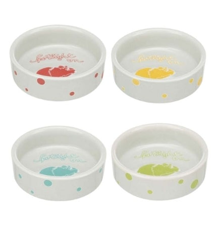 Trixie Bowl Spotlight Comic Hamsters Ceramic Bowl for Small Pets - TURQUOISE/8CM