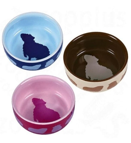 Trixie Ceramic Bowl w/ Guinea Pig Design - GREEN/Ø11CM