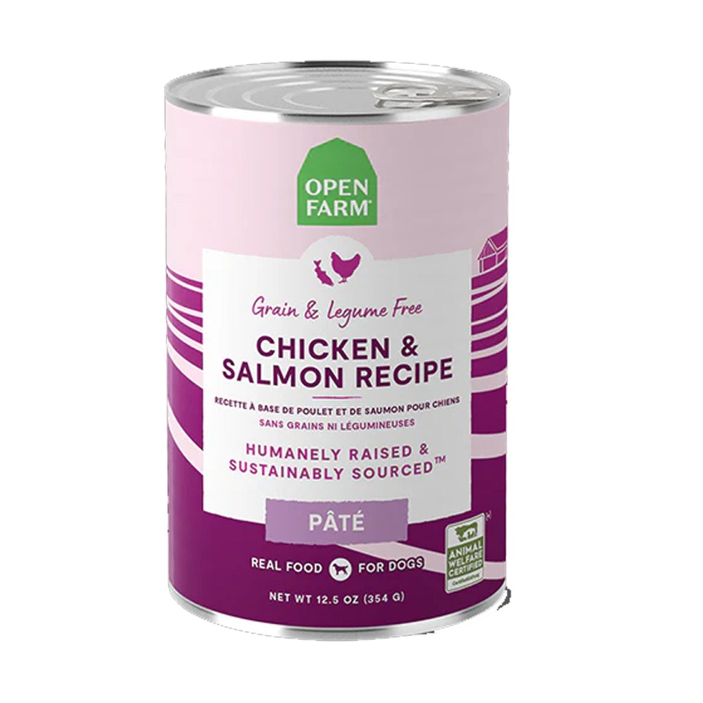 Open Farm Chicken & Salmon Pate Wet Dog Food - 354G