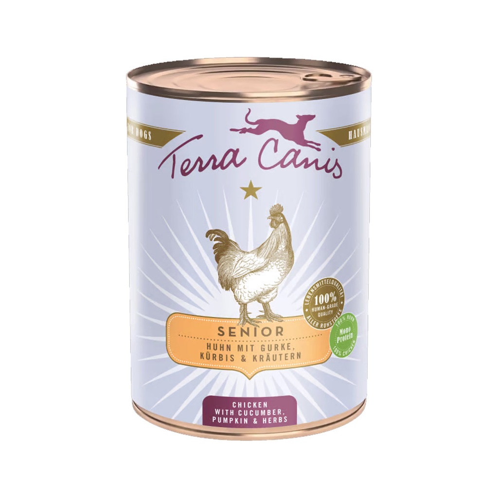 Terra Canis Senior Chicken with Cucumber Pumpkin & Medicinal Herbs Dog Wet Food - 400G