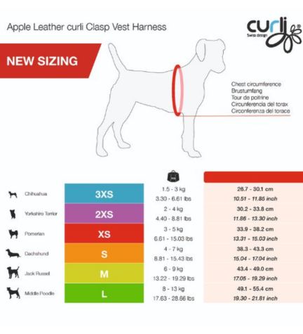 Curli Apple Leather Harness for Dogs - BROWN/XXS