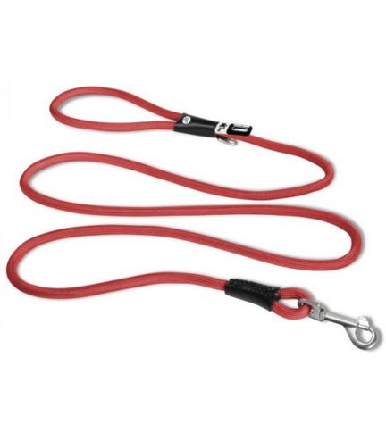 Curli Stretch Comfort Leash for Dogs - RED/MEDIUM
