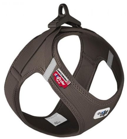 Curli Vest Harness with Curli Clasp Air Mesh for Dogs - BROWN/XXS