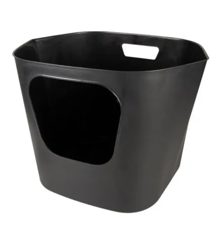 D&D Home I Love Happy Cats Dean Open Cat Toilet - BLACK/54.4x43.9x40.5CM
