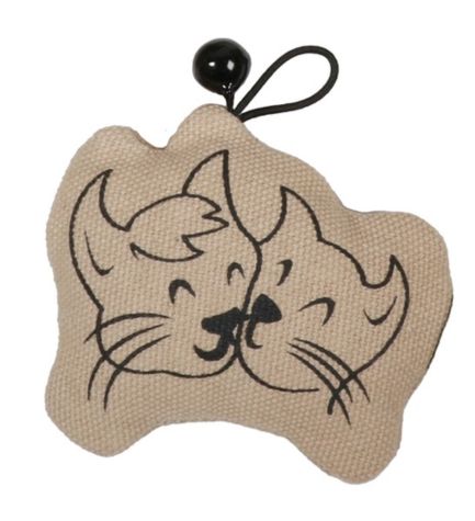 D&D Home I Love Happy Cats Chase Toy with Bell - BEIGE/8.5X2X6CM