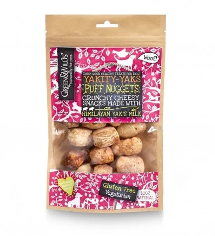 Green&Wilds Yakity Yak Puff Nuggets Dog Treats - 75G