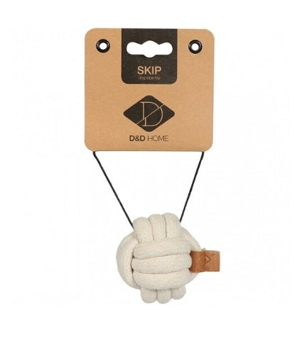 D&D Home Skip Ball Dog Toy - WHITE/XS