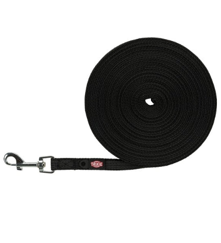 Trixie Rubberised Tracking Leash S–M - BLACK/5M