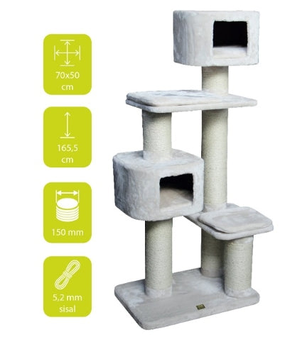 ebi Scratching Tree Trend Catrock Western Inn for Cats - GREY/70X50X160CM