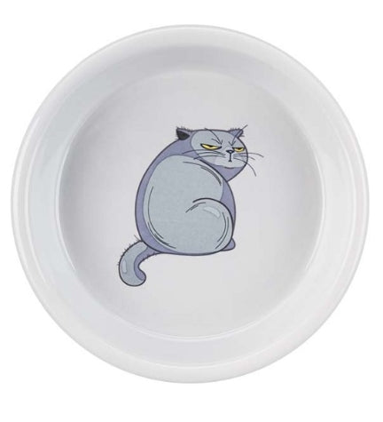 Trixie Ceramic Bowl with Motif - GREY/13CM