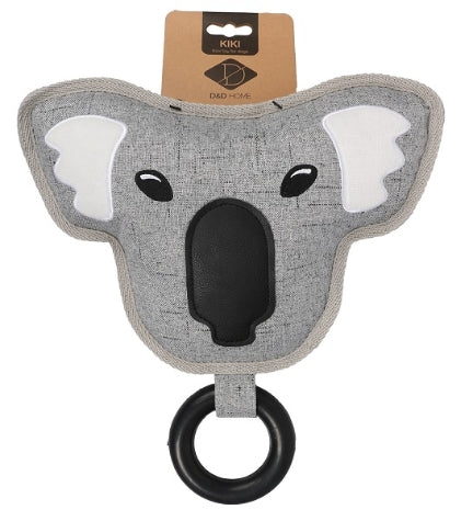 D&D Home Kiki Koala Dog Toy - GREY/29X28X5CM