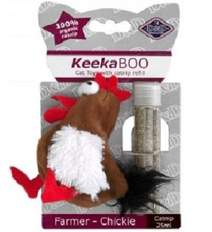 D&D KeekaBOO Farmer Chickie Plush Cat Toy - 9CM