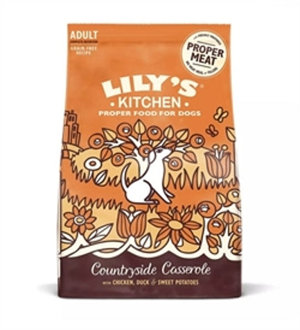 Lily's Kitchen Countryside Casserole with Chicken, Duck & Sweet Potatoes Adult Dry Dog Food - 7KG