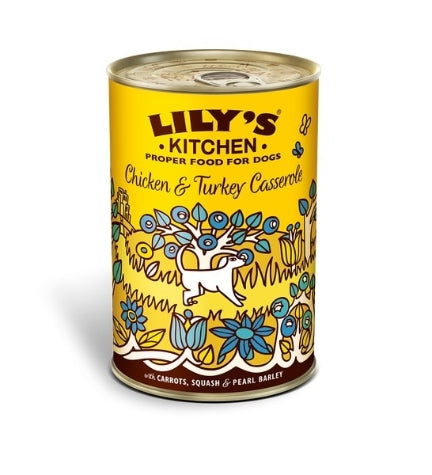 Lily's Kitchen Chicken & Turkey Casserole Wet Dog Food - 400G