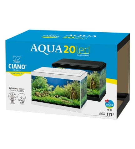 Ciano Aqua 20 Aquarium with White LED Light 40x20x26cm