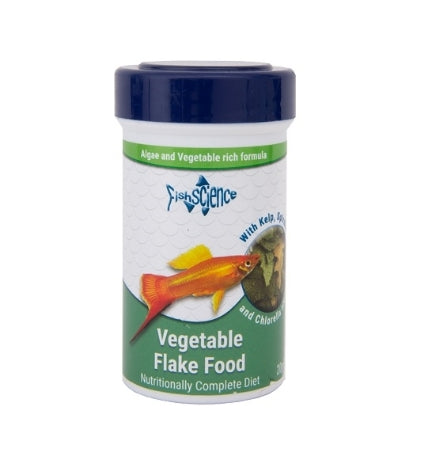 FishScience Vegetable Flake Fish Food - 20G