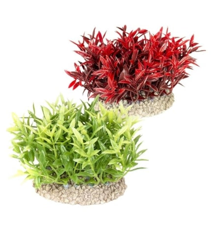 Aqua D’Ella Plant Miracle Moss Aquarium Décor - Red/7.5cm