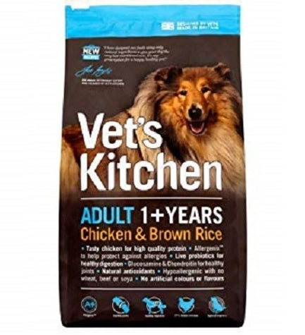 Vet's Kitchen Chicken & Brown Rice Adult Dry Dog Food - 7.5KG